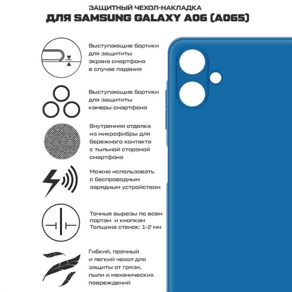 Чехол-накладка Fasion Case для Samsung A06 Зеленая акварель 4