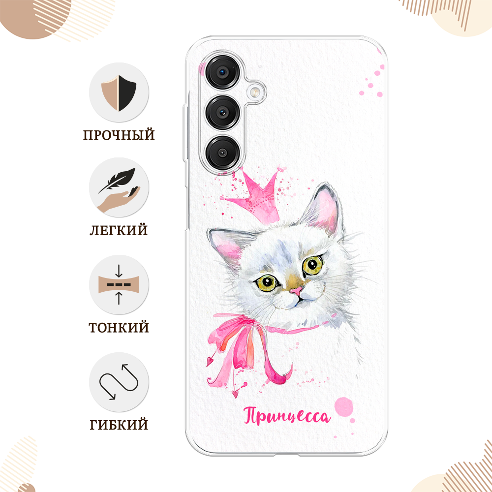 Чехол-накладка Fasion Case для Samsung A16 Голубые цветы 4 Чехол-накладка Fasion Case для Samsung A16 Голубые цветы 4