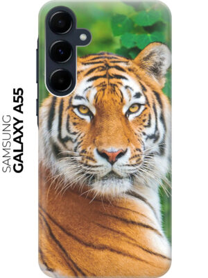 Чехол-накладка Fasion Case для Samsung A55 Голубые цветы 1