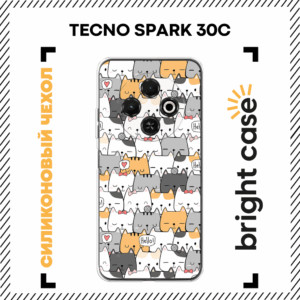 Чехол-накладка Fasion Case для Tecno Spark 30C 4G с защитой камеры Темно-серый 1