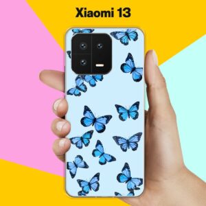 Чехол-накладка Fasion Case для Xiaomi Redmi 13 Зеленая акварель 1