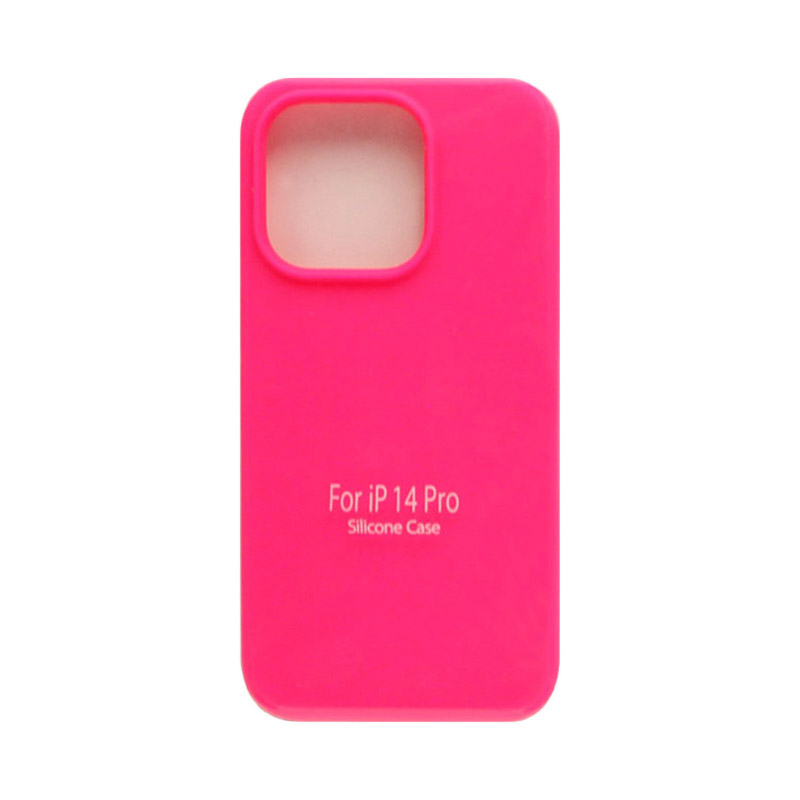 Накладка Silicone Case for iPhone 14 Pro без логотипа фуксия 1 Накладка Silicone Case for iPhone 14 Pro без логотипа фуксия 1