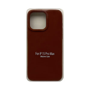 Накладка Silicone Case for iPhone 15 Pro без логотипа марсала 1