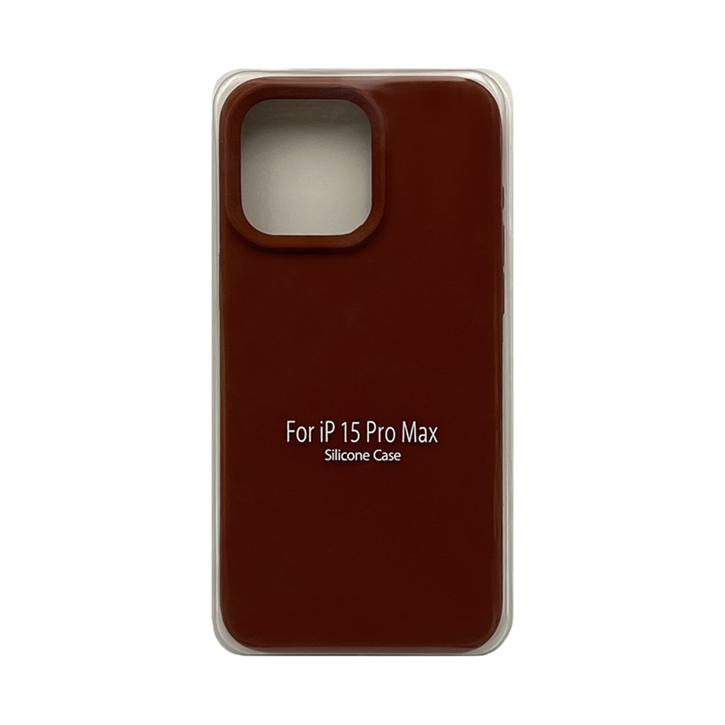 Накладка Silicone Case for iPhone 15 Pro без логотипа марсала 1 Накладка Silicone Case for iPhone 15 Pro без логотипа марсала 1