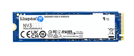 SSD KINGSTON NV3 1Тб (SNV3S/1000G) M.2(22x80mm), NVMe, PCIe 4.0 x4, 3D TLC 1 SSD KINGSTON NV3 1Тб (SNV3S/1000G) M.2(22x80mm), NVMe, PCIe 4.0 x4, 3D TLC 1