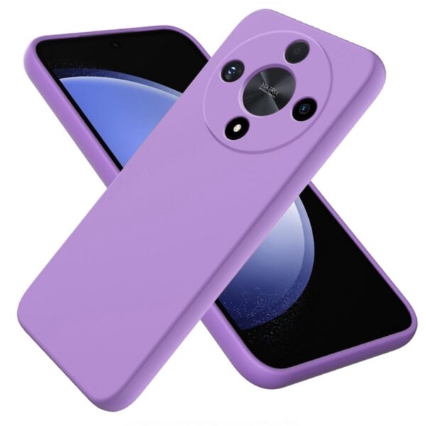 Силиконовая накладка без логотипа Silky soft-touch для Honor X9B Лавандовый 1