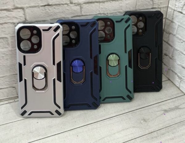 Противоударная накладка Armor Case с кольцом для Xiaomi Redmi Note 14 Pro 4G Зеленый 1