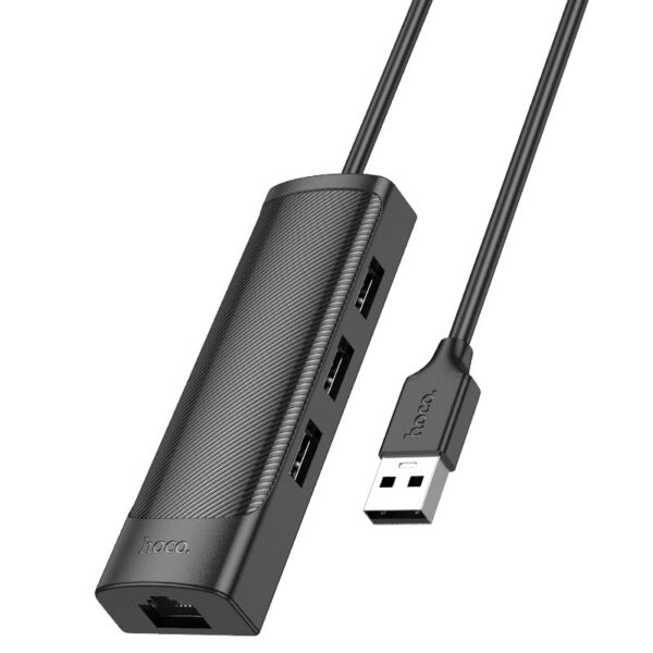 Хаб HOCO Premium HB42 USB-A (USB3.0x3 +RJ45) 1