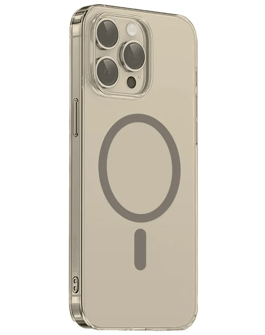 Накладка Keephone X-Crystal Magsafe Series для Iphone 15 Pro Max Natural Titanium 1 Накладка Keephone X-Crystal Magsafe Series для Iphone 15 Pro Max Natural Titanium 1