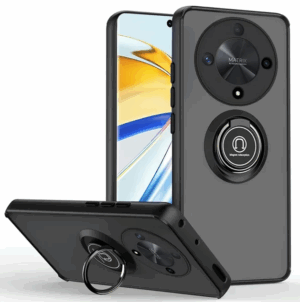 Накладка пластик матовый с окантовкой для Honor X9B с кольцом-держателем черный 1