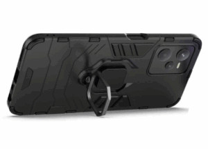 Противоударная накладка Armor Case с кольцом для Realme C35 черный 1