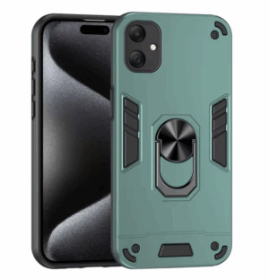 Противоударная накладка Armor Case с кольцом для Samsung A06 темно-зеленый 1