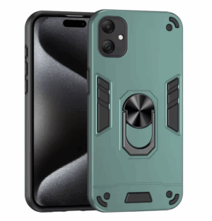 Противоударная накладка Armor Case с кольцом для Samsung A06 темно-зеленый 1