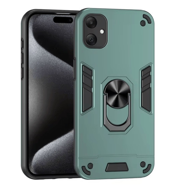 Противоударная накладка Armor Case с кольцом для Samsung A06 темно-зеленый 1 Противоударная накладка Armor Case с кольцом для Samsung A06 темно-зеленый 1