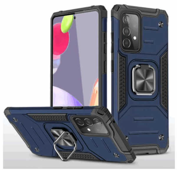 Противоударная накладка Armor Case с кольцом для Samsung A26 синий 1