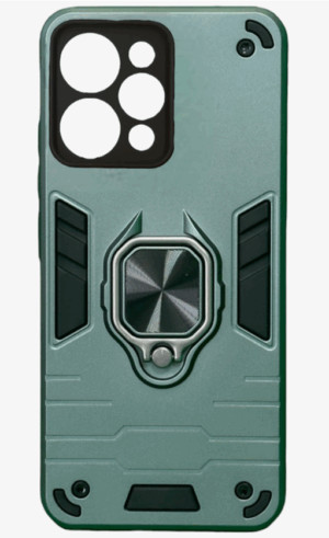 Противоударная накладка Armor Case с кольцом для Xiaomi Redmi 12C темно-зеленый 1