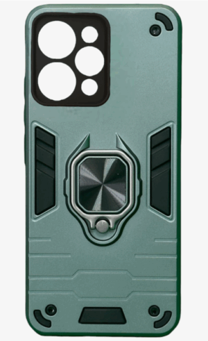 Противоударная накладка Armor Case с кольцом для Xiaomi Redmi 12C темно-зеленый 1