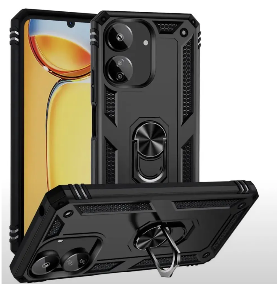 Противоударная накладка Armor Case с кольцом для Xiaomi Redmi 13C черный 1 Противоударная накладка Armor Case с кольцом для Xiaomi Redmi 13C черный 1