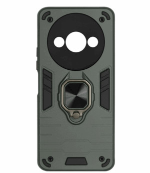 Противоударная накладка Armor Case с кольцом для Xiaomi Redmi A3 темно-зеленый 1
