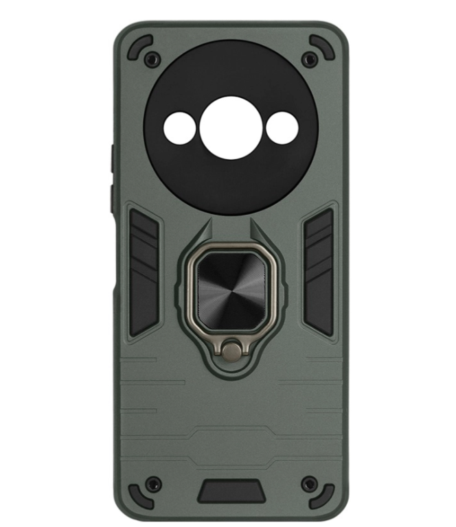 Противоударная накладка Armor Case с кольцом для Xiaomi Redmi A3 темно-зеленый 1 Противоударная накладка Armor Case с кольцом для Xiaomi Redmi A3 темно-зеленый 1
