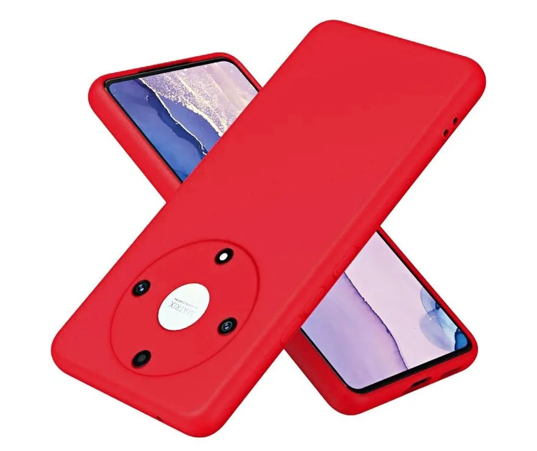 Силиконовая накладка без логотипа Silky soft-touch для Honor X9B Красный 1 Силиконовая накладка без логотипа Silky soft-touch для Honor X9B Красный 1