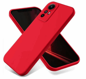 Силиконовая накладка без логотипа Silky soft-touch для Xiaomi Redmi Note 12S Красный 1