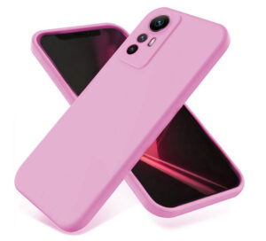Силиконовая накладка без логотипа Silky soft-touch для Xiaomi Redmi Note 12S Розовый 1