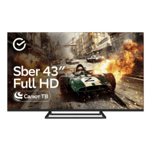 Телевизор Sber SDX 43F2128 черный 1920x1080, Full HD, 60 Гц, Wi-Fi, Smart TV, Салют ТВ 1