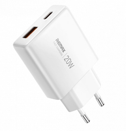 СЗУ Remax RP-U01 USB/USB-C 20W white 1 СЗУ Remax RP-U01 USB/USB-C 20W white 1