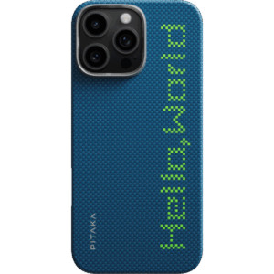 Чехол PITAKA Tactile Woven Case для iPhone 16 Pro Max 6.9", Hello World 1