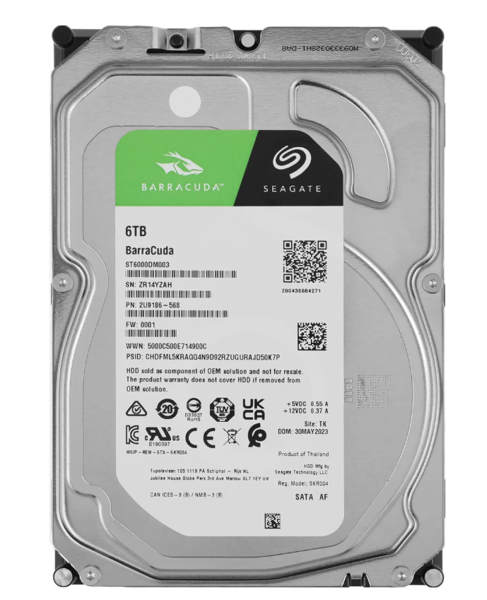HHD Seagate Original Sata3 6Tb ST6000DM003 Barracuda (5400rpm) 256Mb 3.5" 1 HHD Seagate Original Sata3 6Tb ST6000DM003 Barracuda (5400rpm) 256Mb 3.5" 1