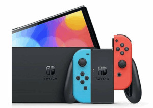 Игровая приставка Nintendo Switch OLED 64 ГБ Neon (чип+sd 256Gb+игры) 1