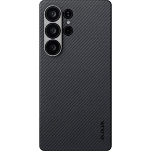 Чехол PITAKA Ultra-Slim Case для Samsung S25, черный/серый (Black/Grey Twill) 600D 1