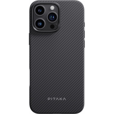 Усиленный чехол PITAKA Military-Grade для Iphone 16 Pro Max, Black/Grey 1 Усиленный чехол PITAKA Military-Grade для Iphone 16 Pro Max, Black/Grey 1