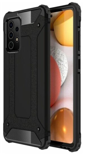Противоударная накладка Armor Case с кольцом для Samsung A56 серебристый 1