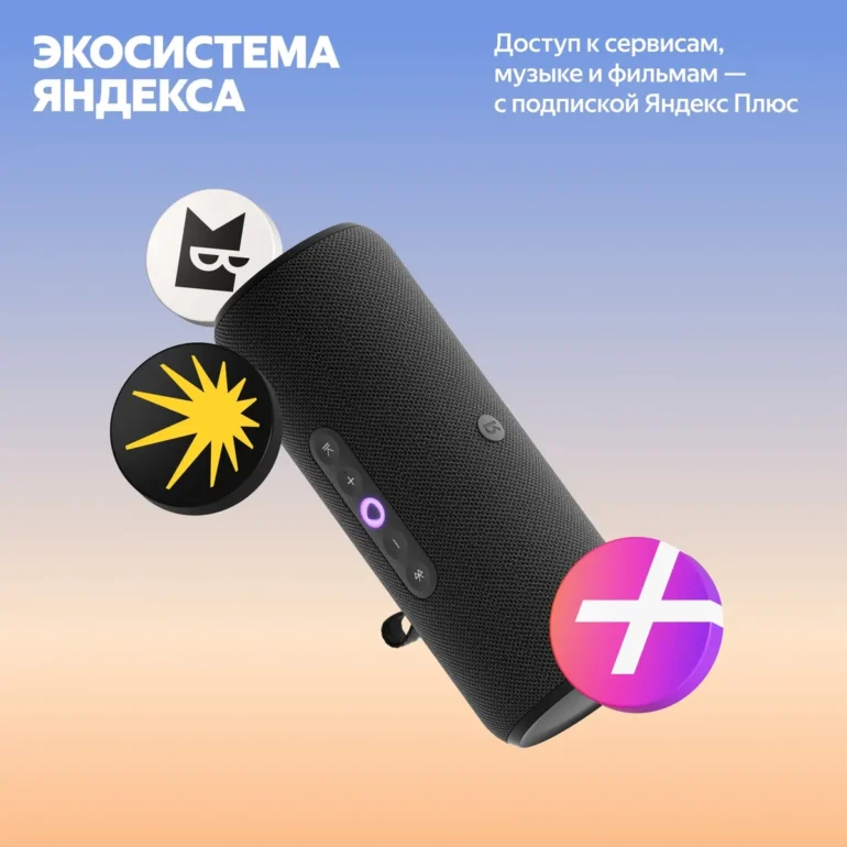 Умная колонка ЯНДЕКС Стрит Алиса YNDX-00030BLK черный 30W 2.0 BT/Wi-Fi 10м 3300mAh 12 Умная колонка ЯНДЕКС Стрит Алиса YNDX-00030BLK черный 30W 2.0 BT/Wi-Fi 10м 3300mAh 12