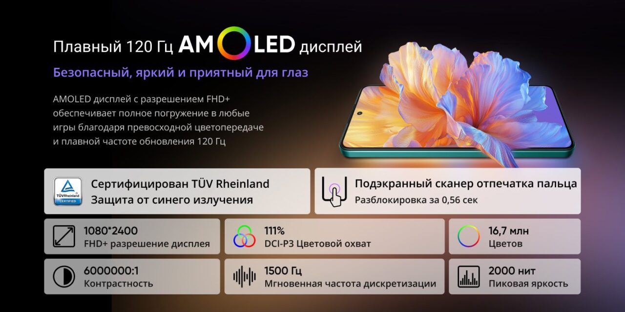 Смартфон Realme 14T 5G 8/256 Gb фиолетовый 12