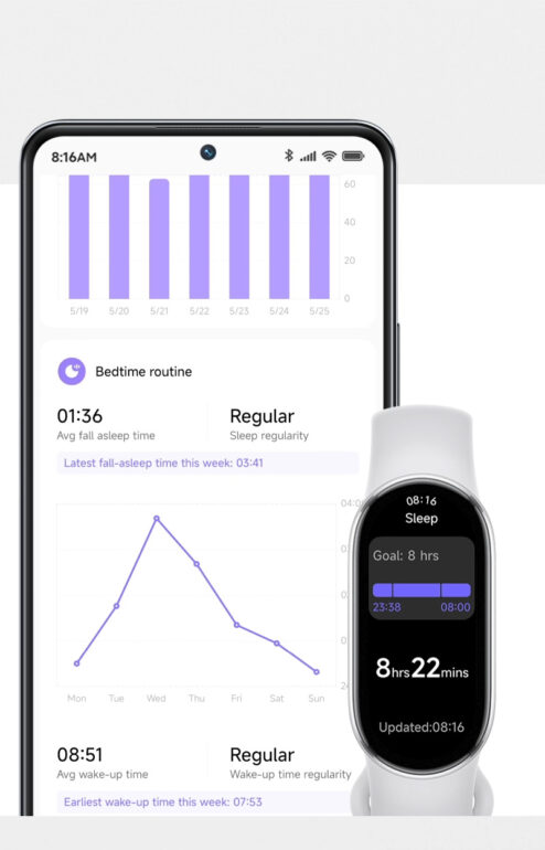 Фитнес-трекер Xiaomi Mi Band 10 Mystic Rose 5 Фитнес-трекер Xiaomi Mi Band 10 Mystic Rose 5