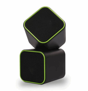 Колонки Мульт Smartbuy CUTE 6Вт USB Черно-зеленые (SBA-2580) 1