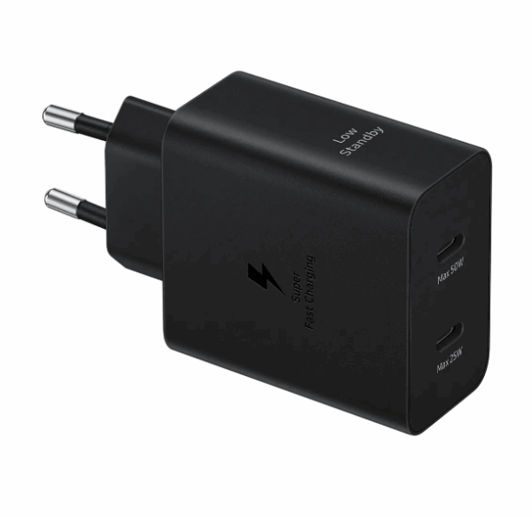Сетевое ЗУ Samsung EP-T5020X, 2xUSB type-C, USB type-C, 50Вт, 3A, черный 1