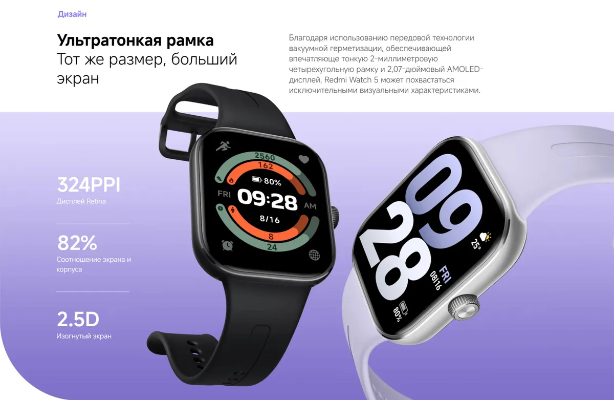 Смарт-часы Xiaomi Redmi Watch 5 (M2462W1) Black 3