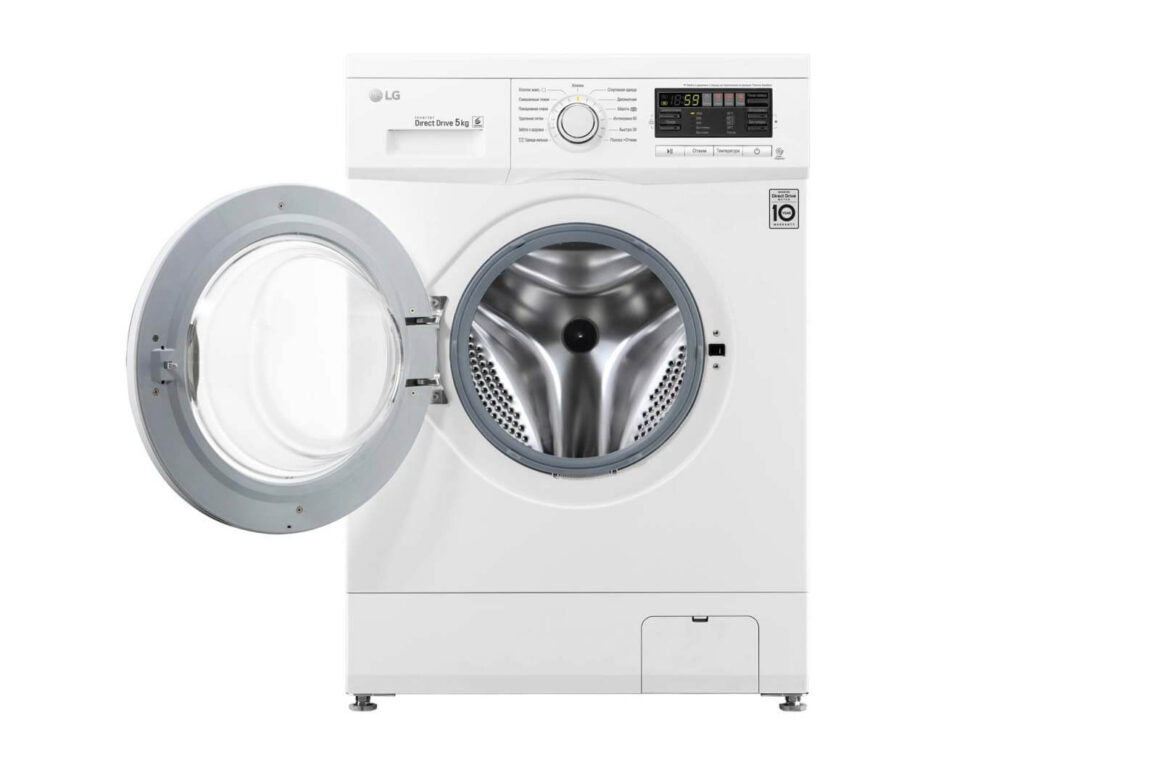 Стиральная машина LG F10B8LD7 85x60x44см кл.:A++ фронт. макс.:5кг белый 1000 об/мин, барабан серый, 12