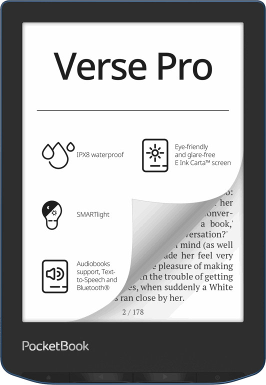 Электронная книга PocketBook 634 Verse Pro Passion (PB634-3-WW) Red 5 Защита от воды PocketBook 634 Verse Pro