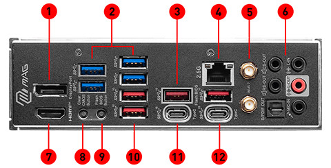 MB s1700 MSI Mag Z790 Tomahawk Max Wifi, 4*DDR5, 2*PCIEx16, 1*PCIEx1, 4*M.2, 3*TypeC, 4*USB3.2Gen2 2