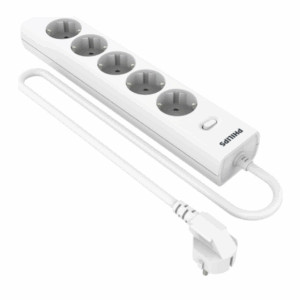 Сетевой фильтр Philips  5 Розеток, кабель - 3M Белый 1