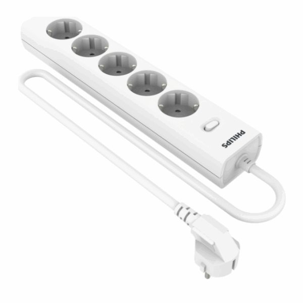 Сетевой фильтр Philips  5 Розеток, кабель - 3M Белый 1