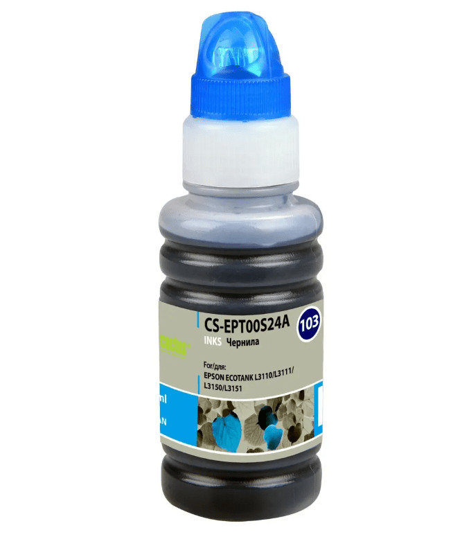 Чернила Cactus CS-EPT00S24A 103С голубой 70ml 1 Чернила Cactus CS-EPT00S24A 103С голубой 70ml 1