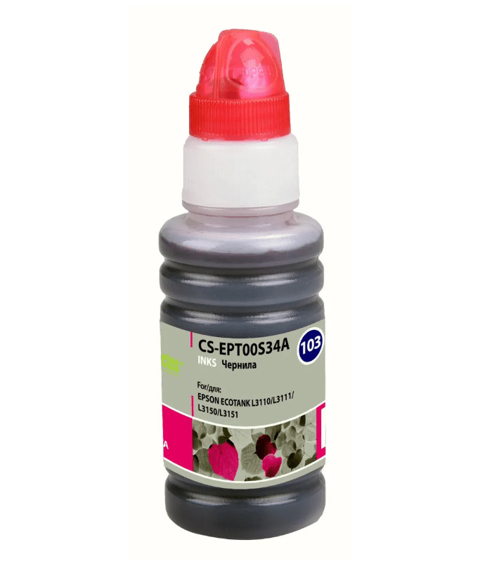 Чернила Cactus CS-EPT00S34A 103M пурпурный 70ml 1 Чернила Cactus CS-EPT00S34A 103M пурпурный 70ml 1