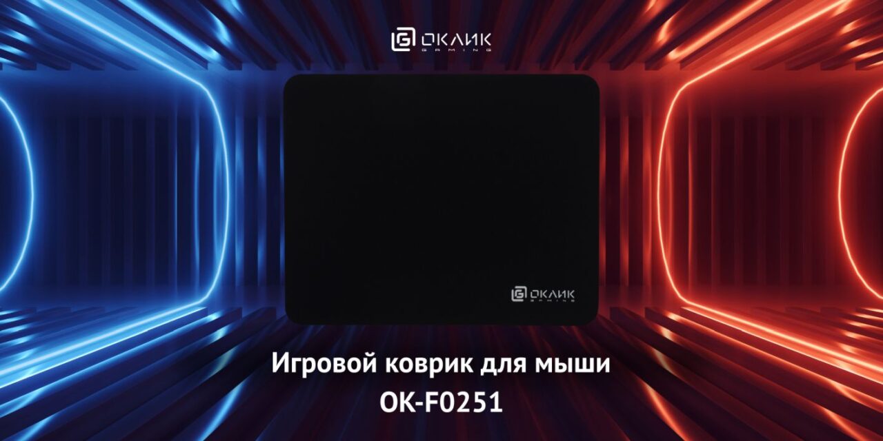 Коврик для мыши Oklick OK-F0251 Мини черный 250х200х3 мм 1