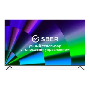 65" Телевизор Sber SDX 65UQ5232T QLED черный 3840x2160, 4K Ultra HD, 60 Гц, Wi-Fi, Smart TV, Салют Т 1